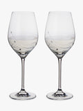 Dartington Crystal Glitz wine glasses clear 330ml set of 2 - British product