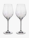 Dartington Crystal Glitz wine glasses clear 330ml set of 2 - British product