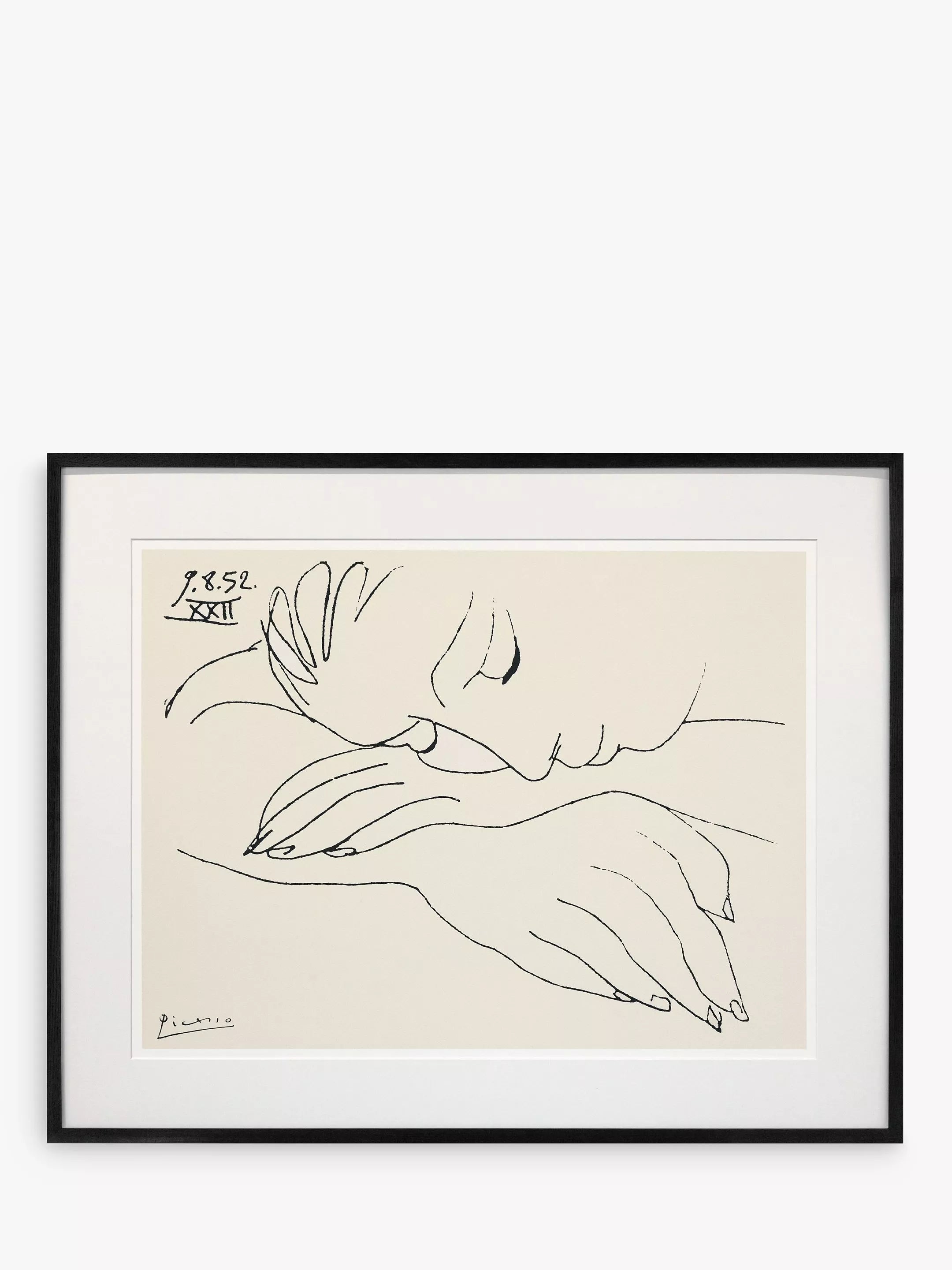 Pablo Picasso War and Peace framed print with mount 72 x 90cm, UK version