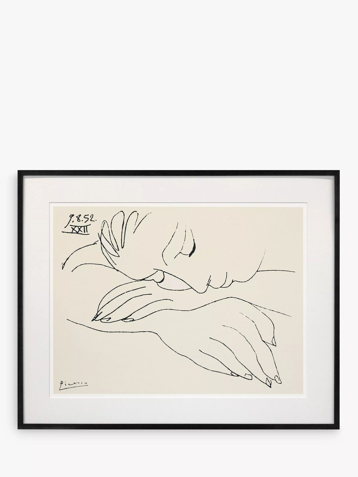 Pablo Picasso War and Peace framed print with mount 72 x 90cm, UK version