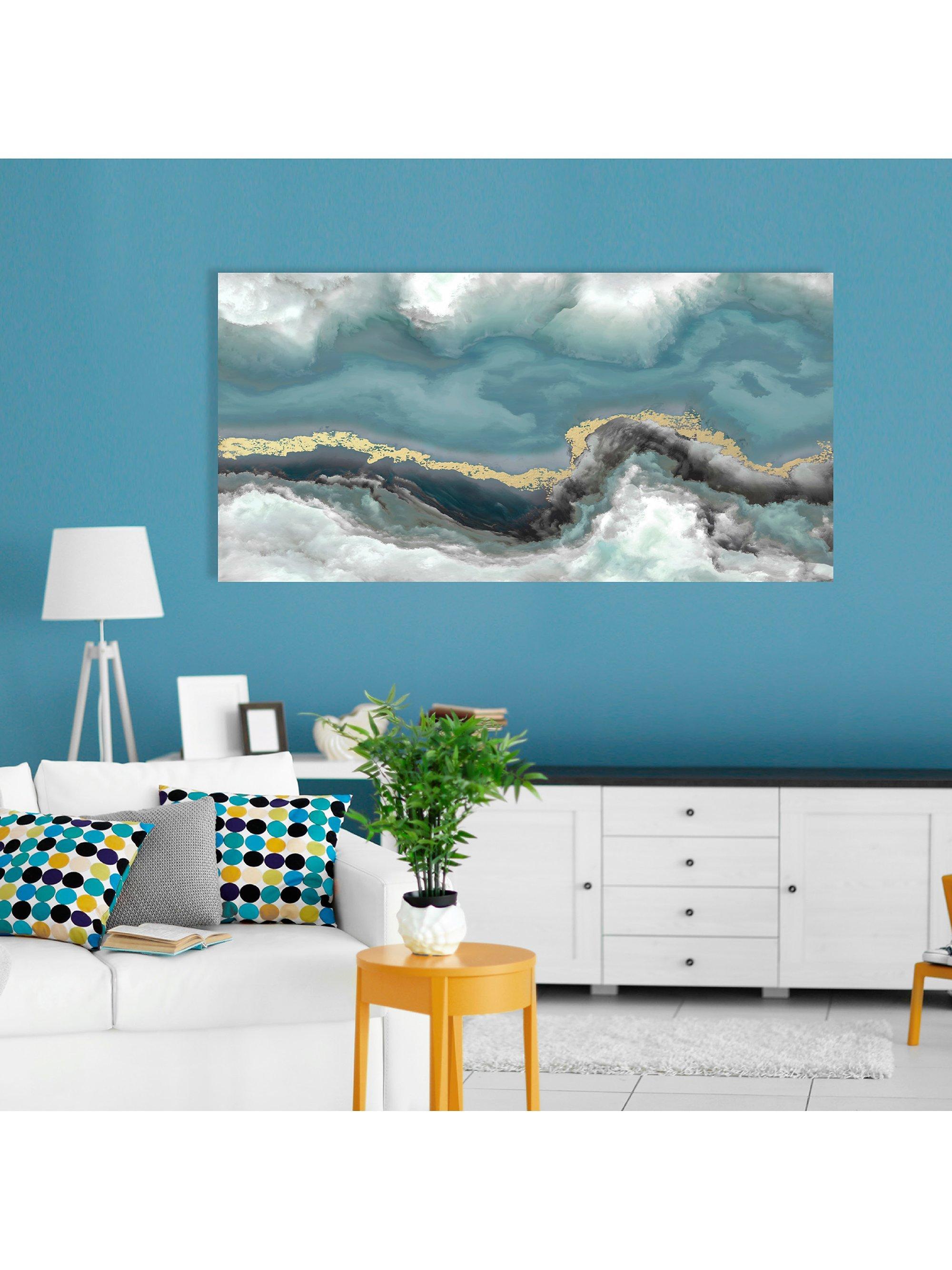 Dominic James Studio Influx abstract canvas print 60x120cm - British product