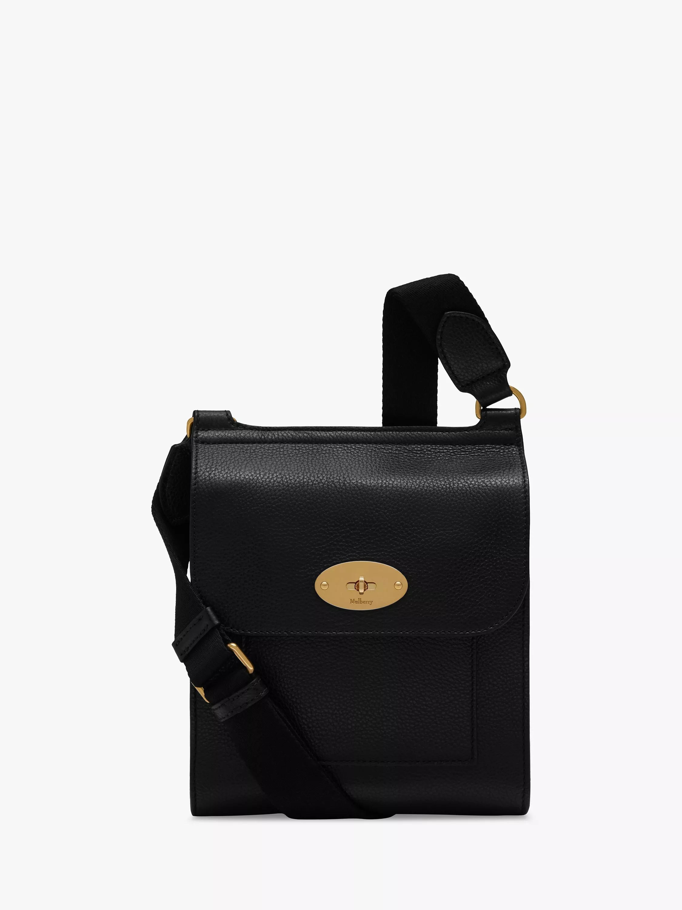 Petit Sac Bandoulière en Cuir Grain Classique Antony de Mulberry