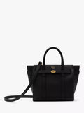 Mulberry Mini Bayswater Zipped Classic Grain Leather Tote Bag