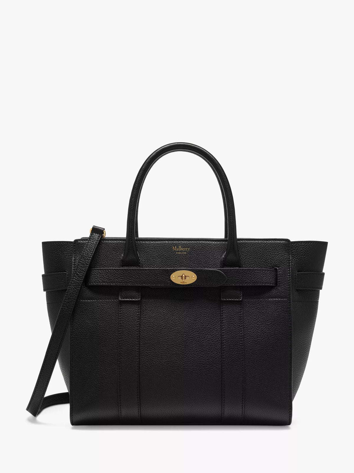 Mulberry Bayswater Zipped Small Classic Grain Leather Tote Bag