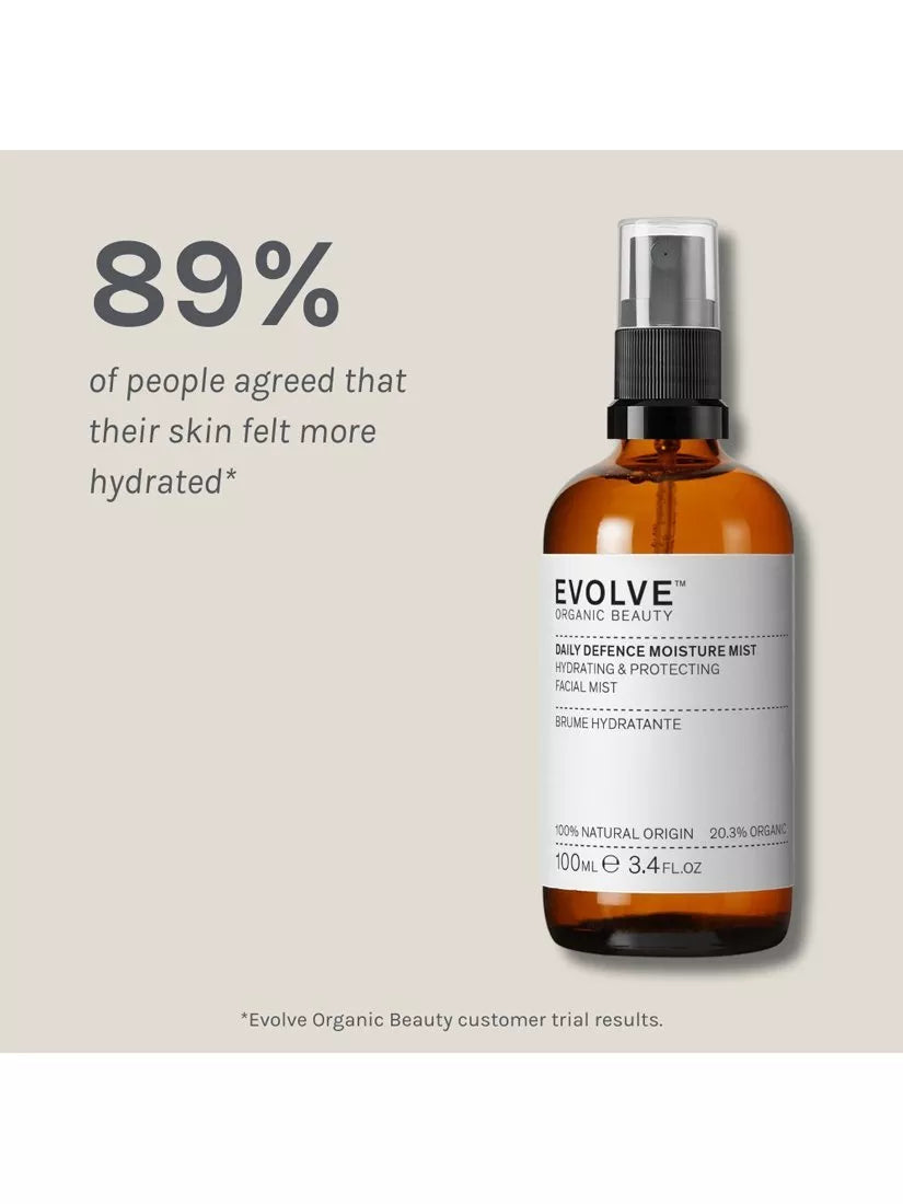 Evolve Organic Beauty Daily Defence Moisture Mist 100ml - British product