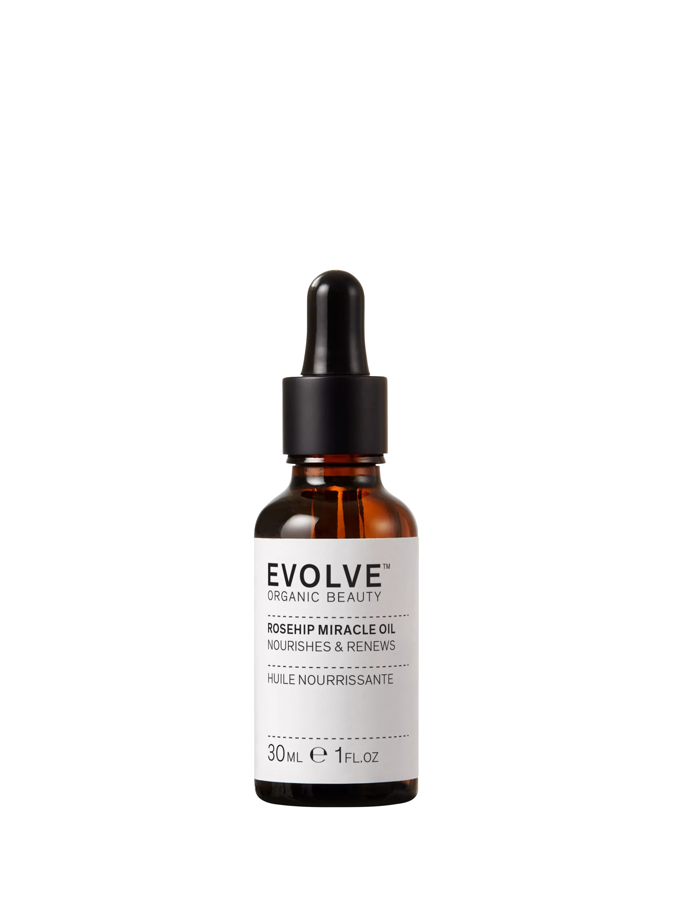 Evolve Organic Beauty Rosehip Miracle Oil 30ml, imported from the UK