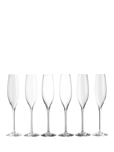 John Lewis Waterford Elegance Champagne Crystal Glasses, 242ml, Set of 6- Buy online at McGrocer