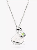 Kit Heath Personalised Sterling Silver Pebble and Tag Birthstone Pendant Necklace