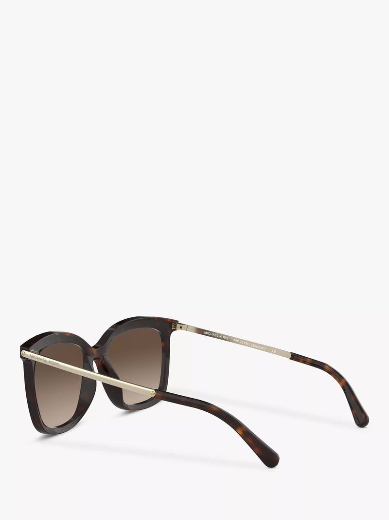 Michael Kors Zermatt square sunglasses gradient lens, UK version