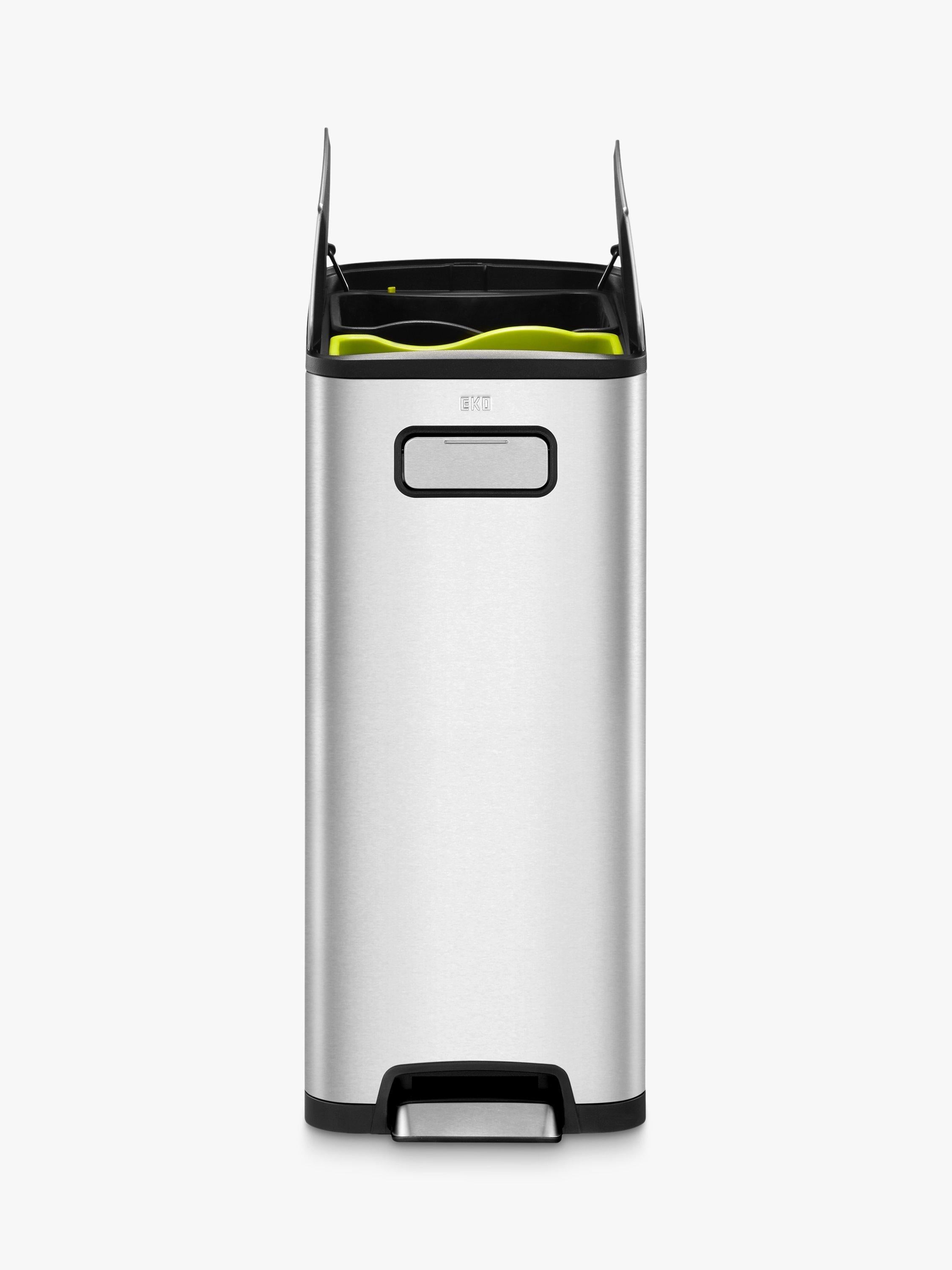 EKO Ecofly 40L recycling bin brushed stainless steel, imported from the UK