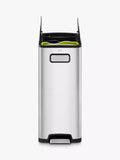EKO Ecofly 40L recycling bin brushed stainless steel, imported from the UK