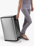 EKO Ecofly 40L recycling bin brushed stainless steel, imported from the UK