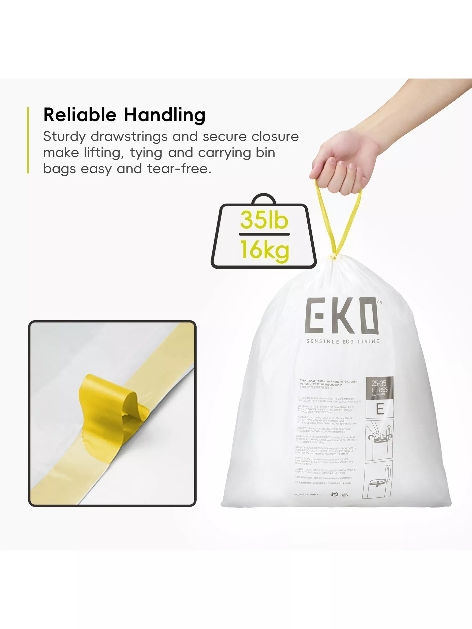 EKO bin liners 25-35L pack of 12 - British product