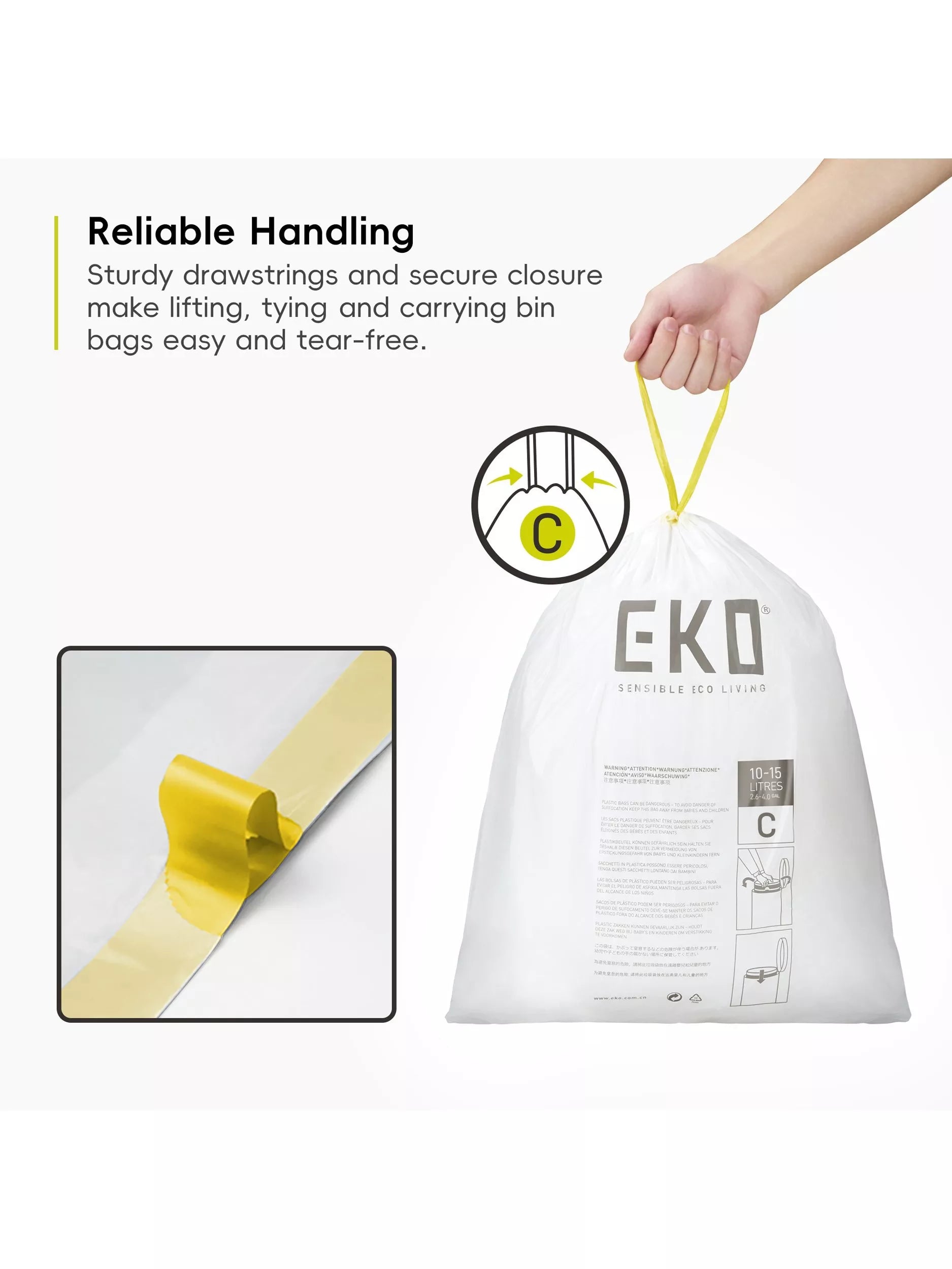 EKO bin liners 10-15L pack of 20 - British product