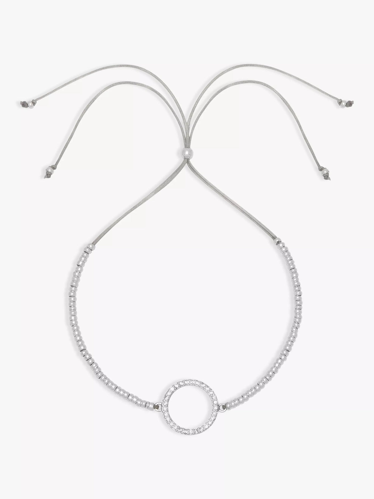 Estella Bartlett cubic zirconia circle friendship bracelet silver - British product