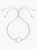 Estella Bartlett cubic zirconia circle friendship bracelet silver - British product