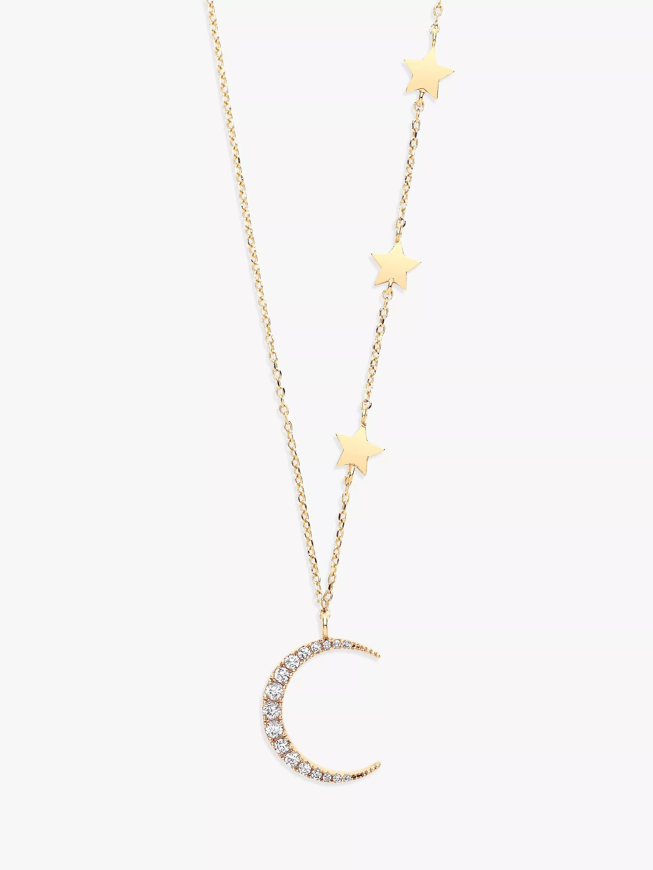 Estella Bartlett pendant necklace moon and stars cubic zirconia - British product
