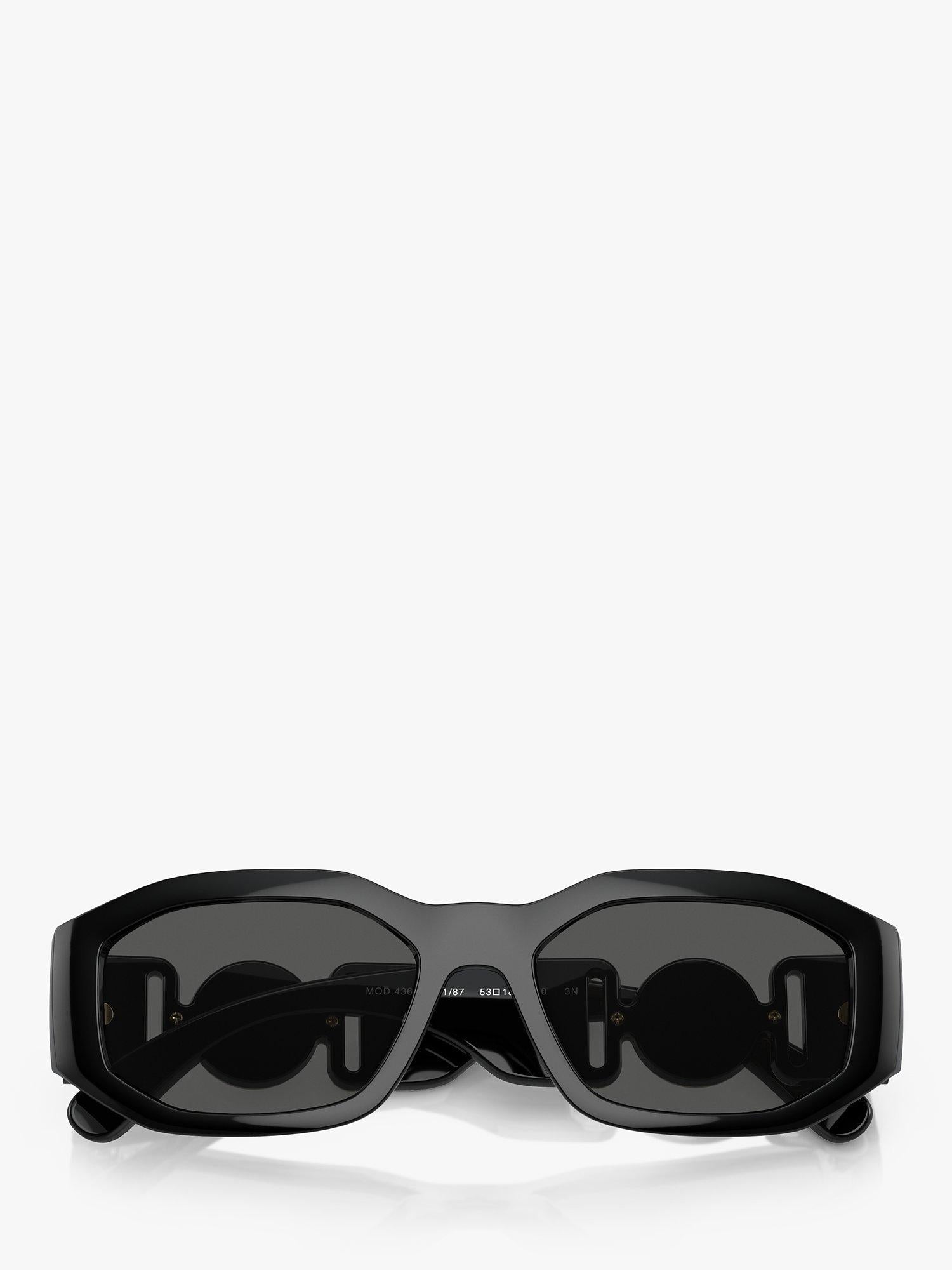 Versace square sunglasses in black/grey - British product