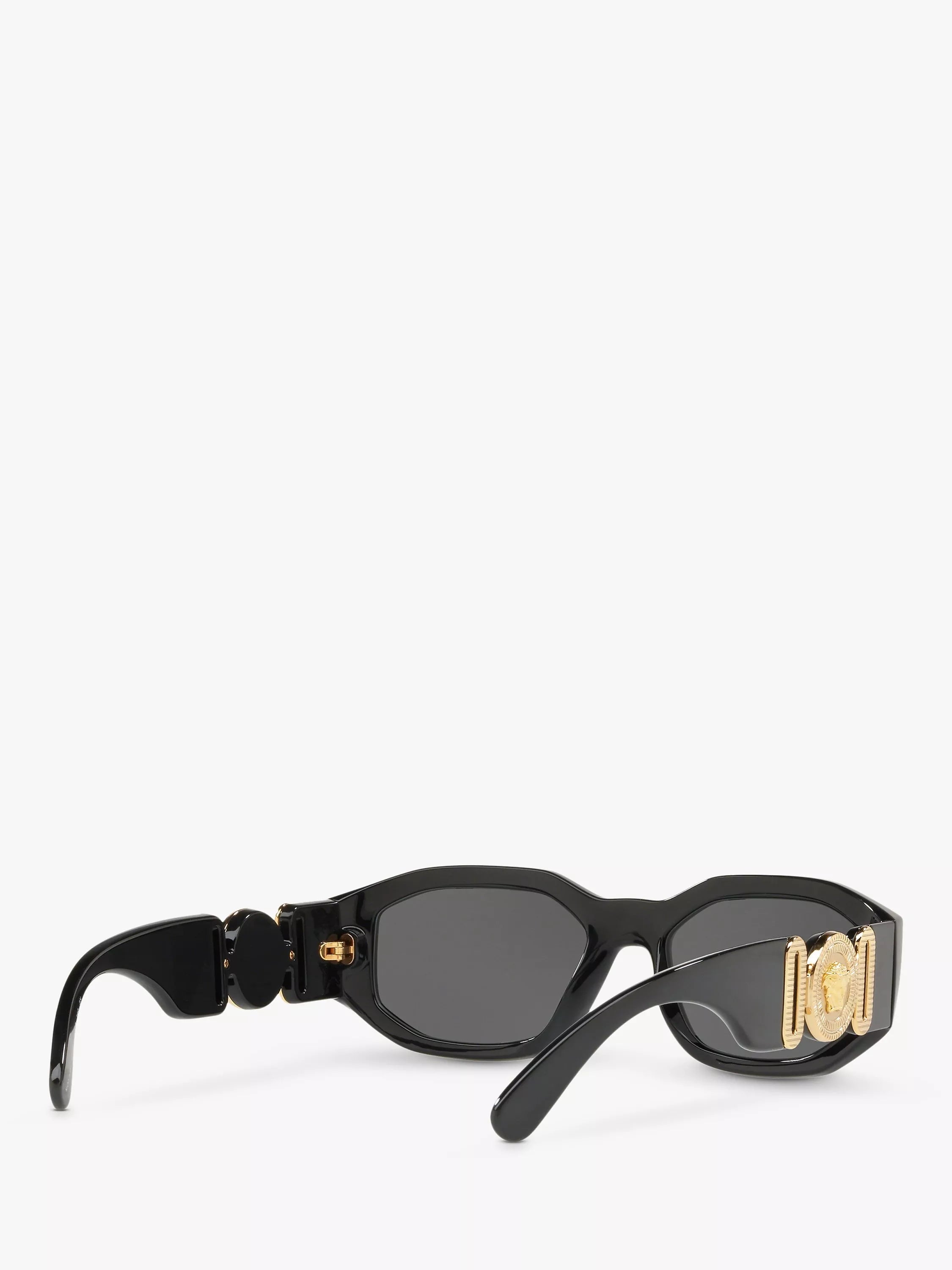 Versace square sunglasses in black/grey - British product