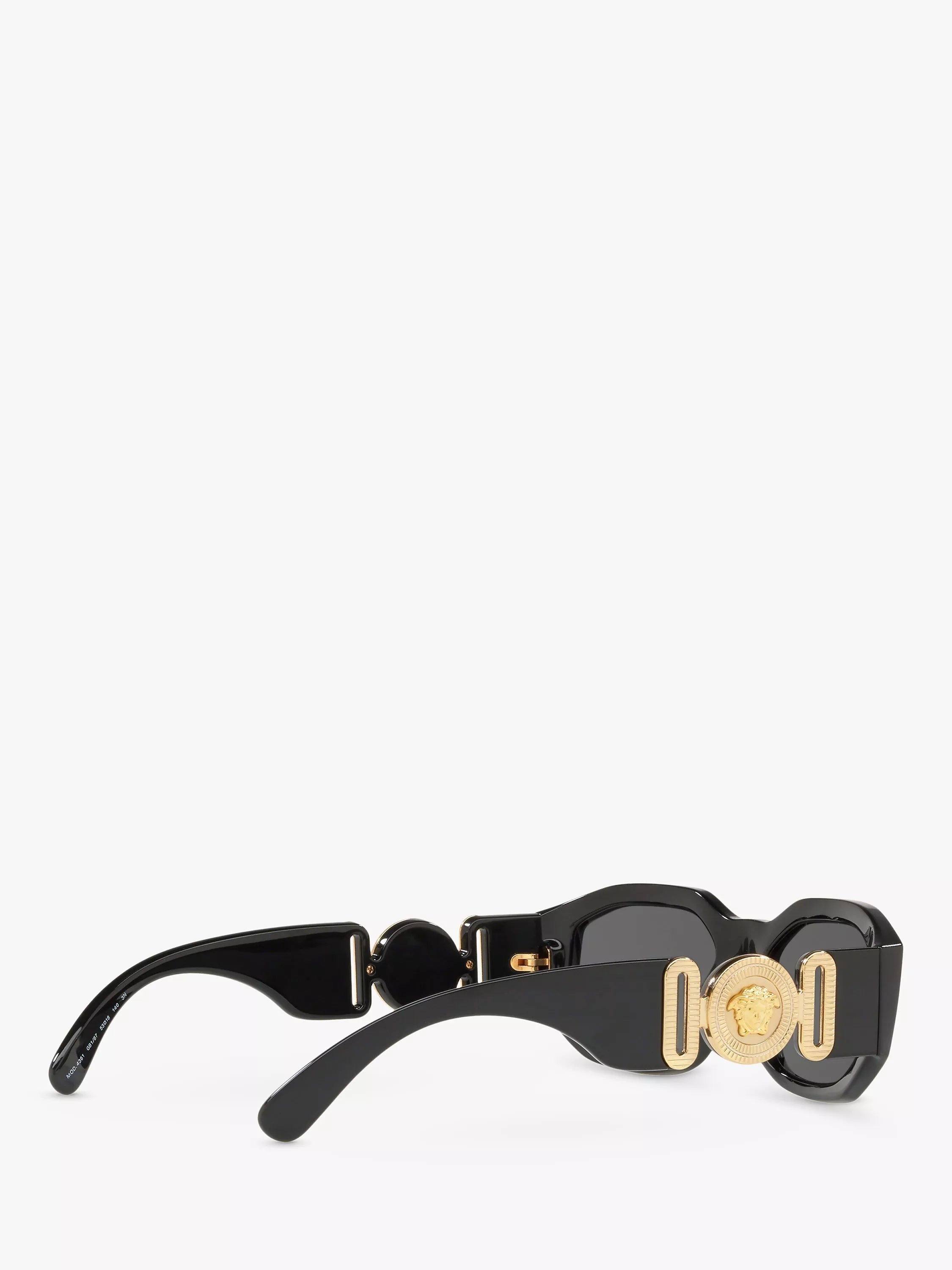 Versace square sunglasses in black/grey - British product