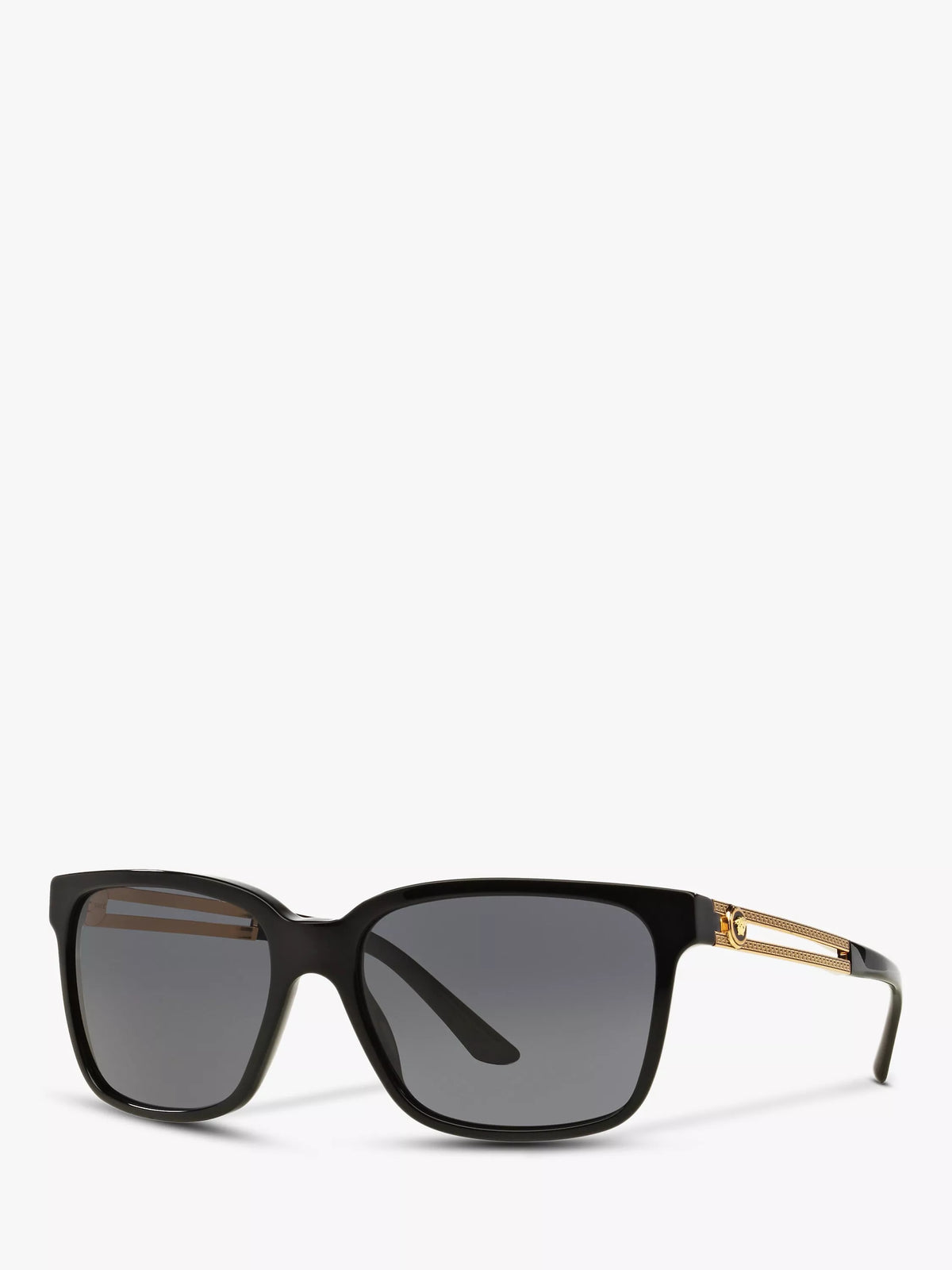Versace square sunglasses black frame grey lenses 59mm, imported from the UK