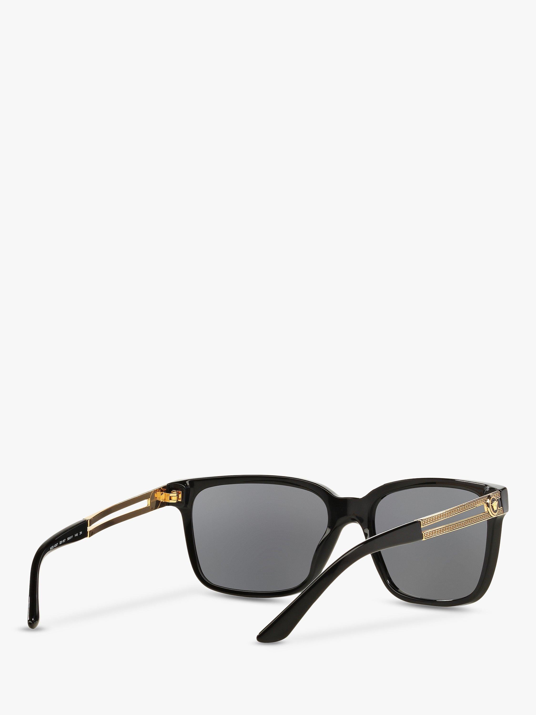 Versace square sunglasses black frame grey lenses 59mm, imported from the UK