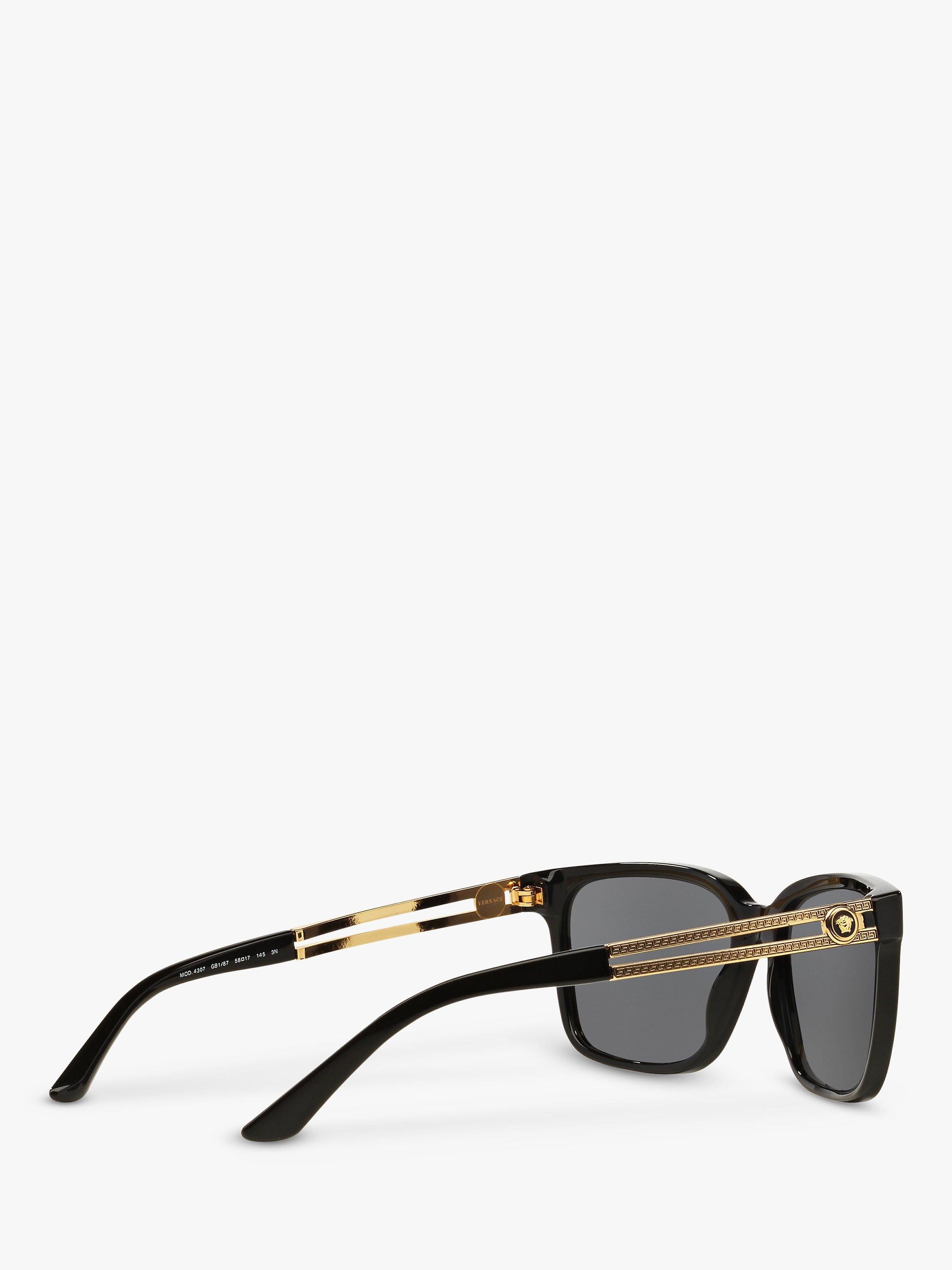Versace square sunglasses black frame grey lenses 59mm, imported from the UK