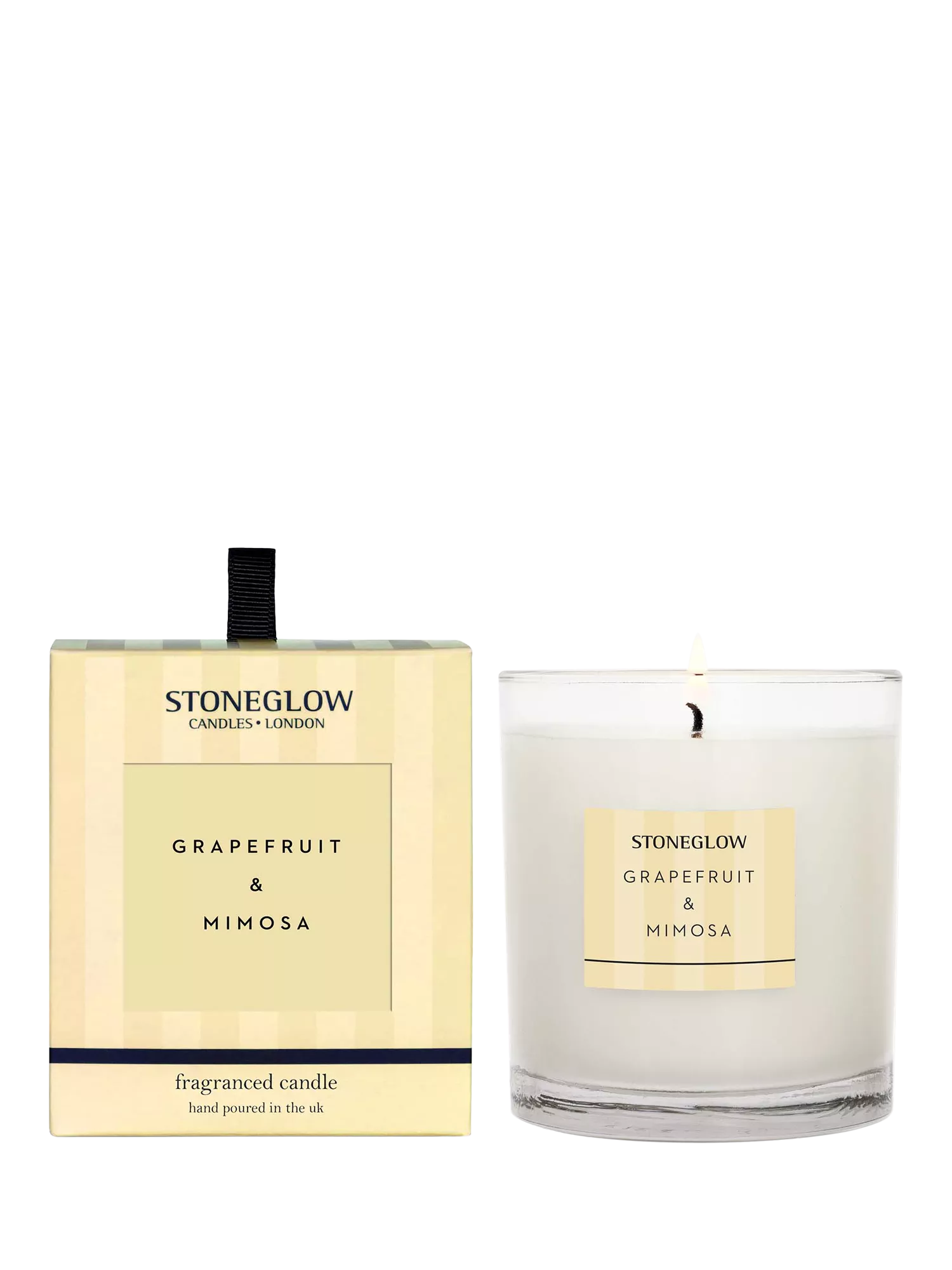 Stoneglow grapefruit and mimosa scented candle 200g (British brand)