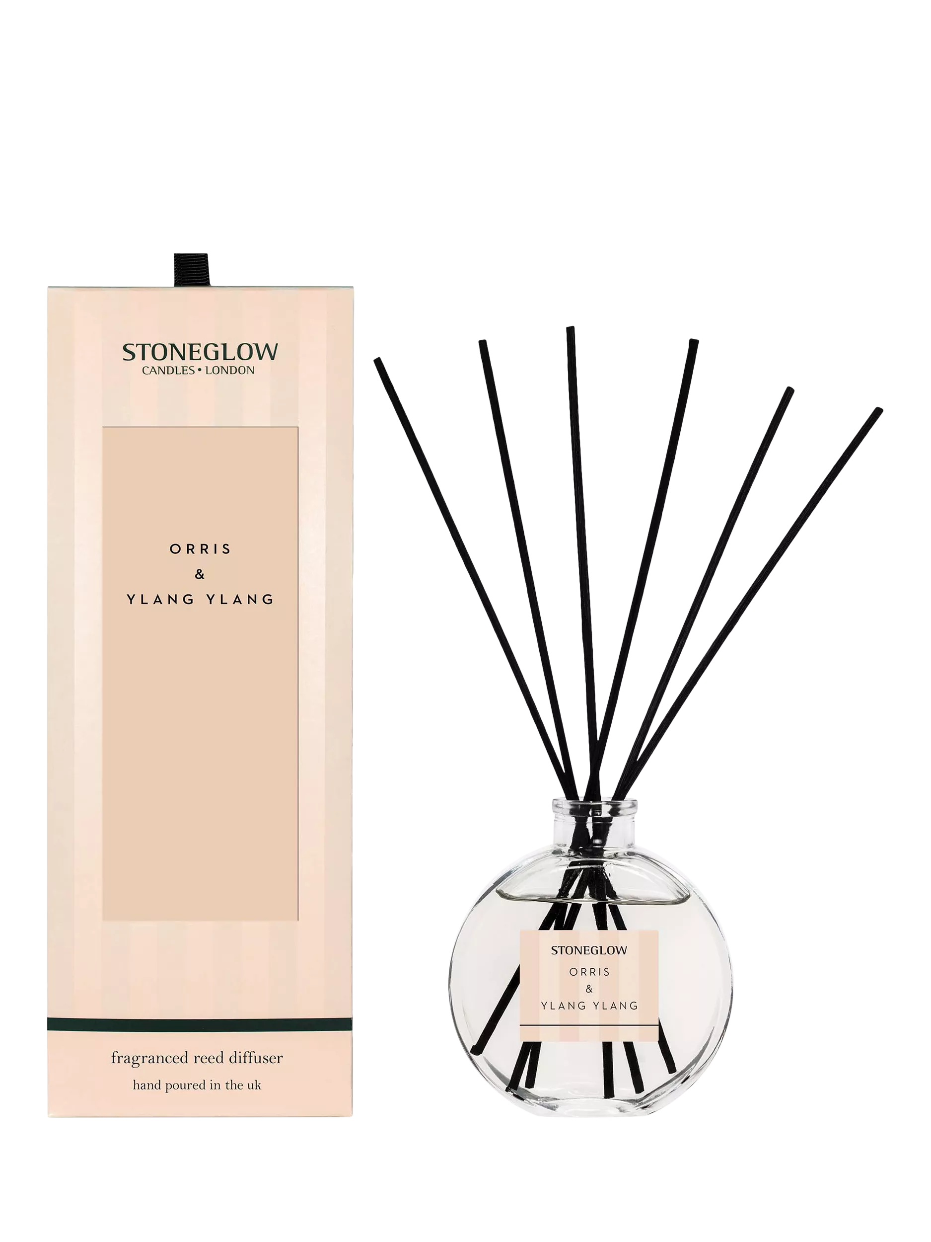 Stoneglow Orris & Ylang Ylang reed diffuser 120ml, imported from the UK