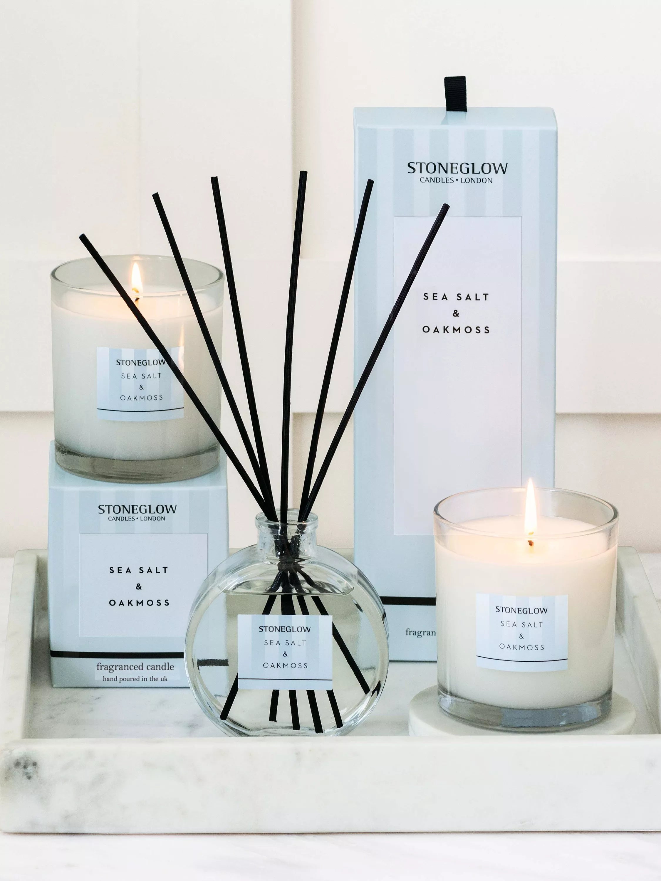 Stoneglow sea salt and oakmoss reed diffuser 120ml (British brand)