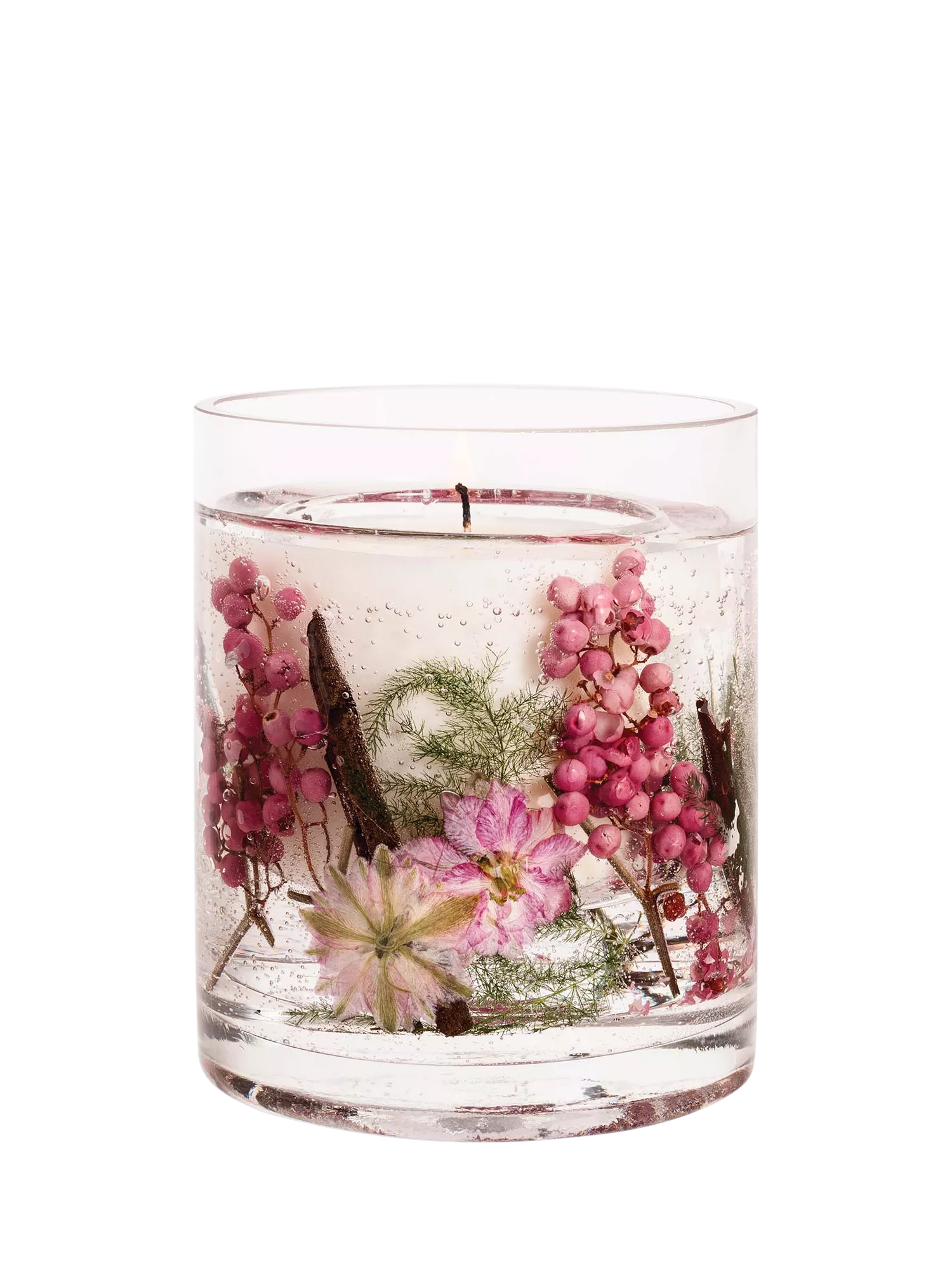 Stoneglow Pink Pepper Flowers scented gel candle 160g (British brand)