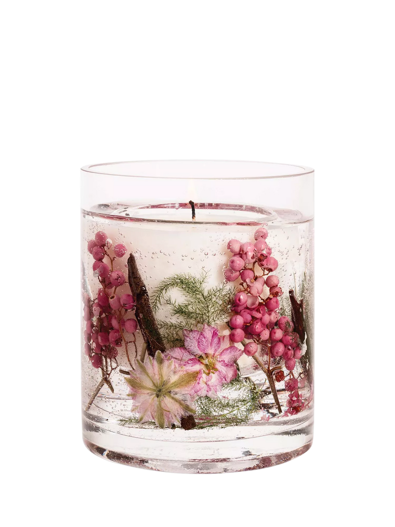 Stoneglow Pink Pepper Flowers scented gel candle 160g (British brand)