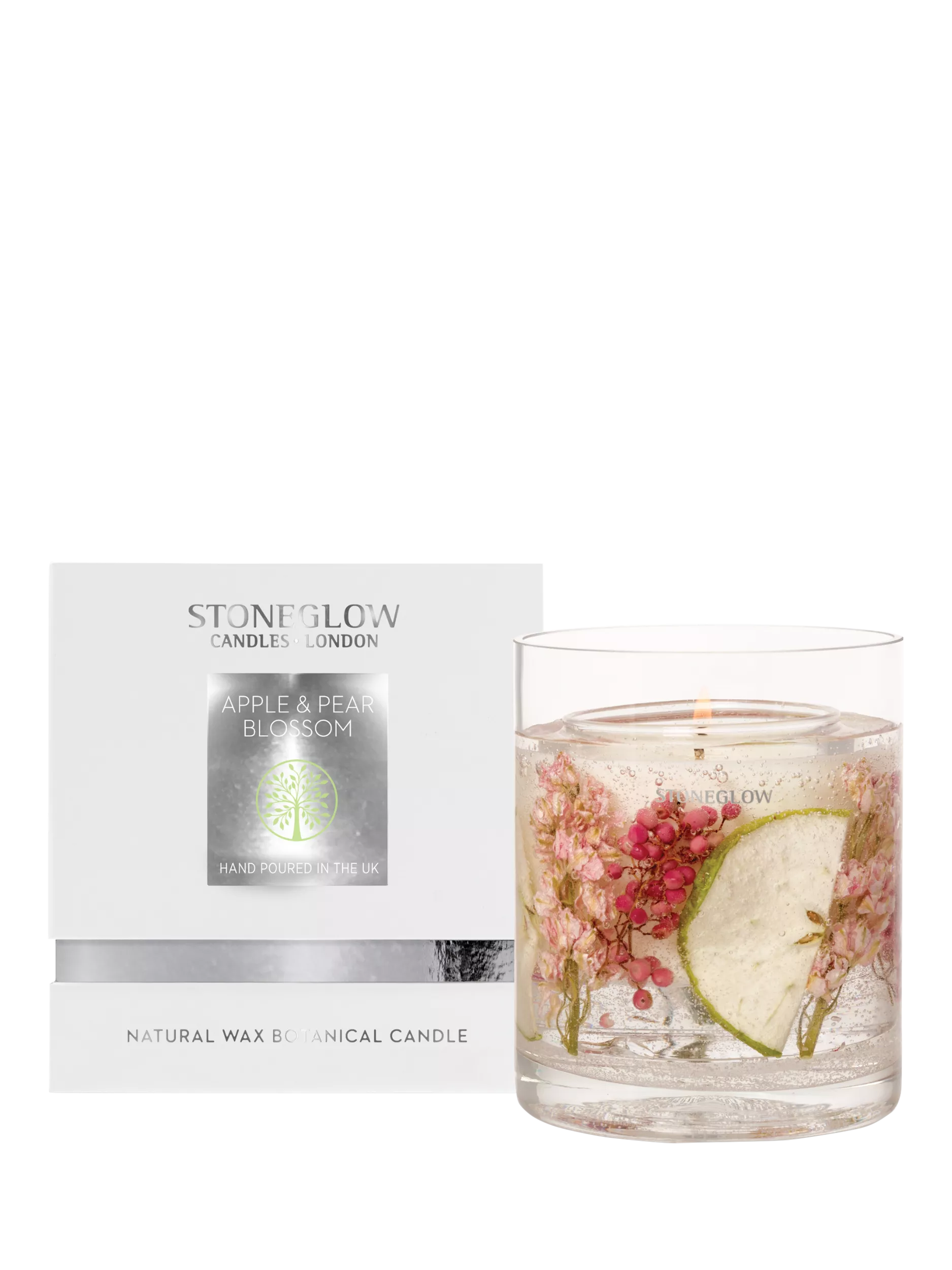 Stoneglow Apple & Pear Blossom scented gel candle 160g (British brand)