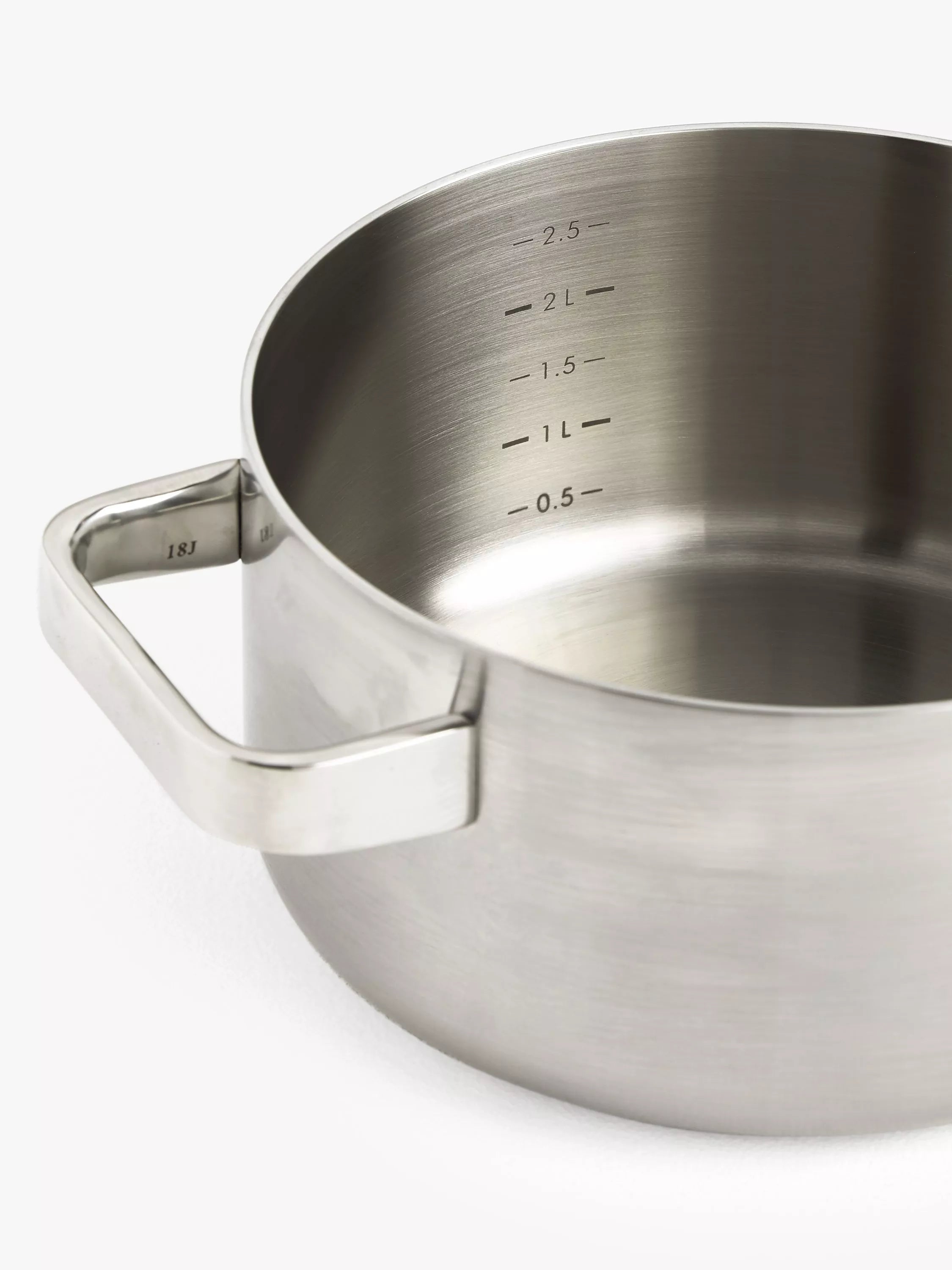 John Lewis 5-Ply Stainless Steel Saucepan 20cm, imported from the UK