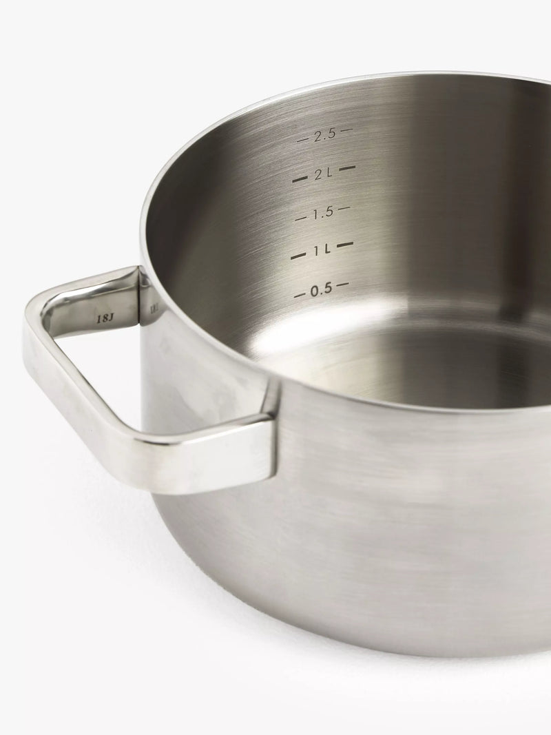 John Lewis 5-Ply Stainless Steel Saucepan 20cm, imported from the UK