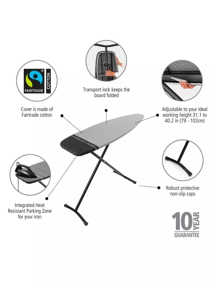 Brabantia Titan ironing board L135 x W45cm (British brand)