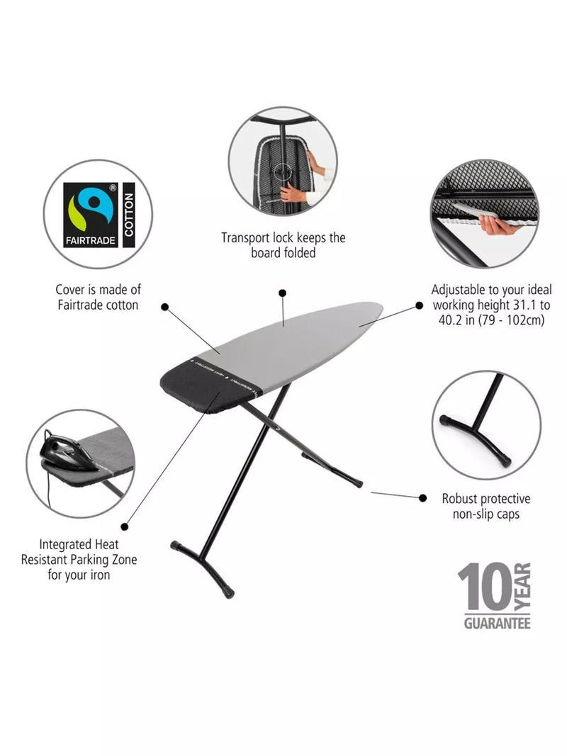Brabantia Titan ironing board L135 x W45cm (British brand)