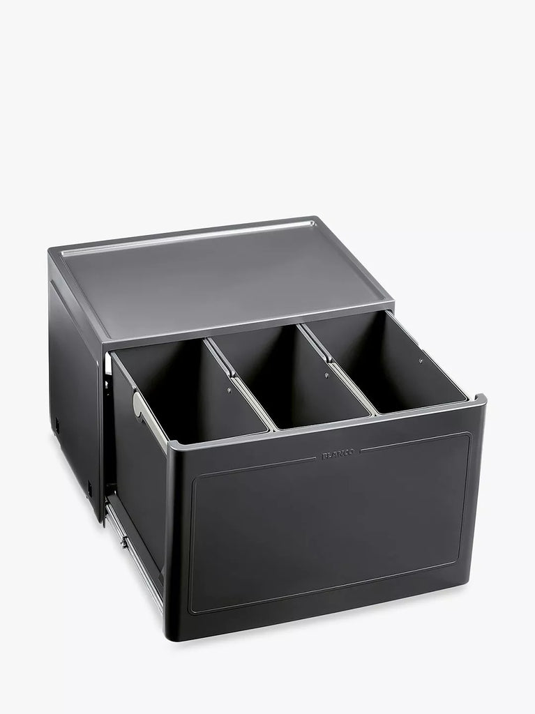 BLANCO Select Botton Manual Under Counter 3 Section Pull-Out Kitchen Bin, 39L