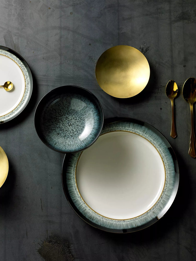 Denby Halo dinner plate 28cm black/multi - British product