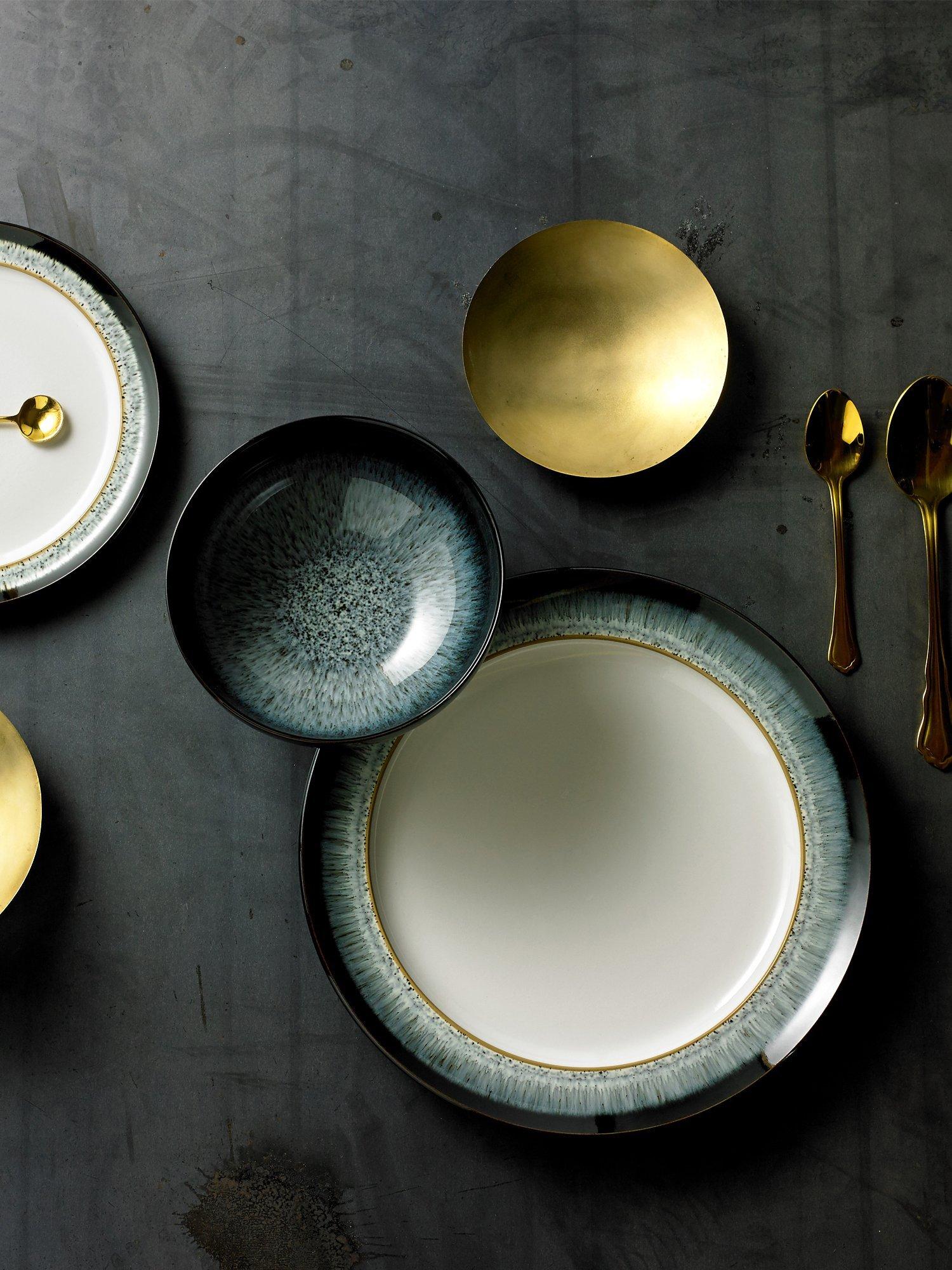 Denby Halo dinner plate 28cm black/multi - British product