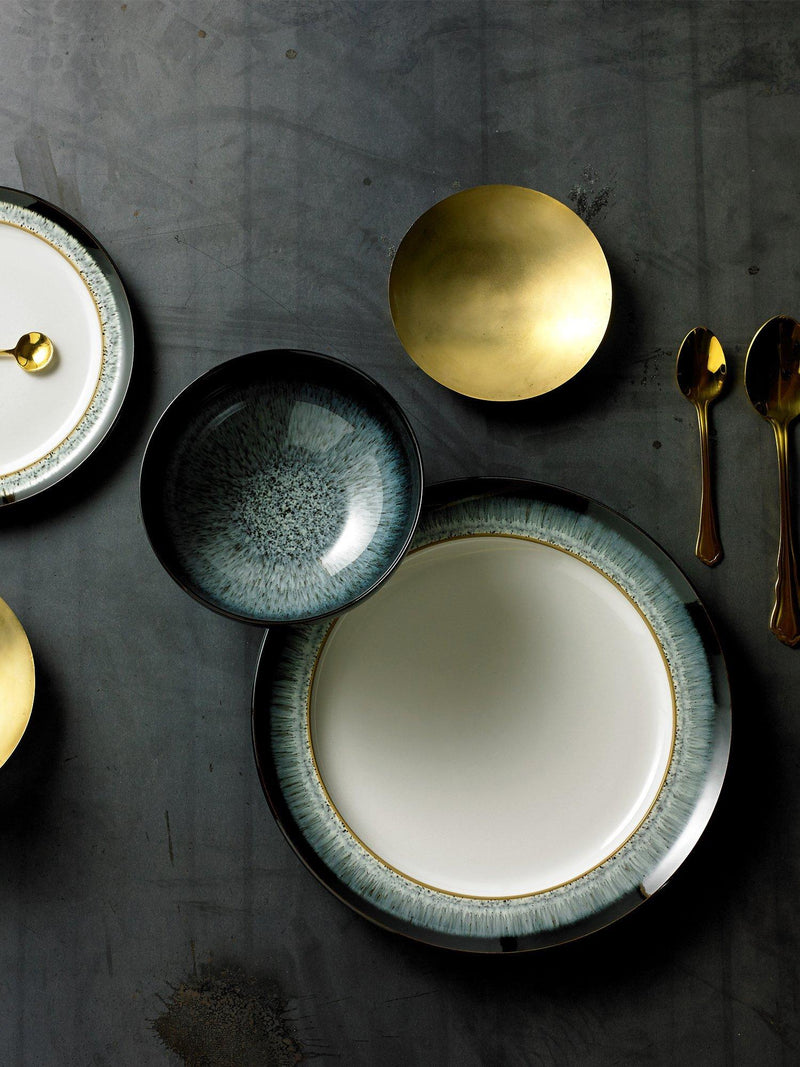 Denby Halo dinner plate 28cm black/multi - British product