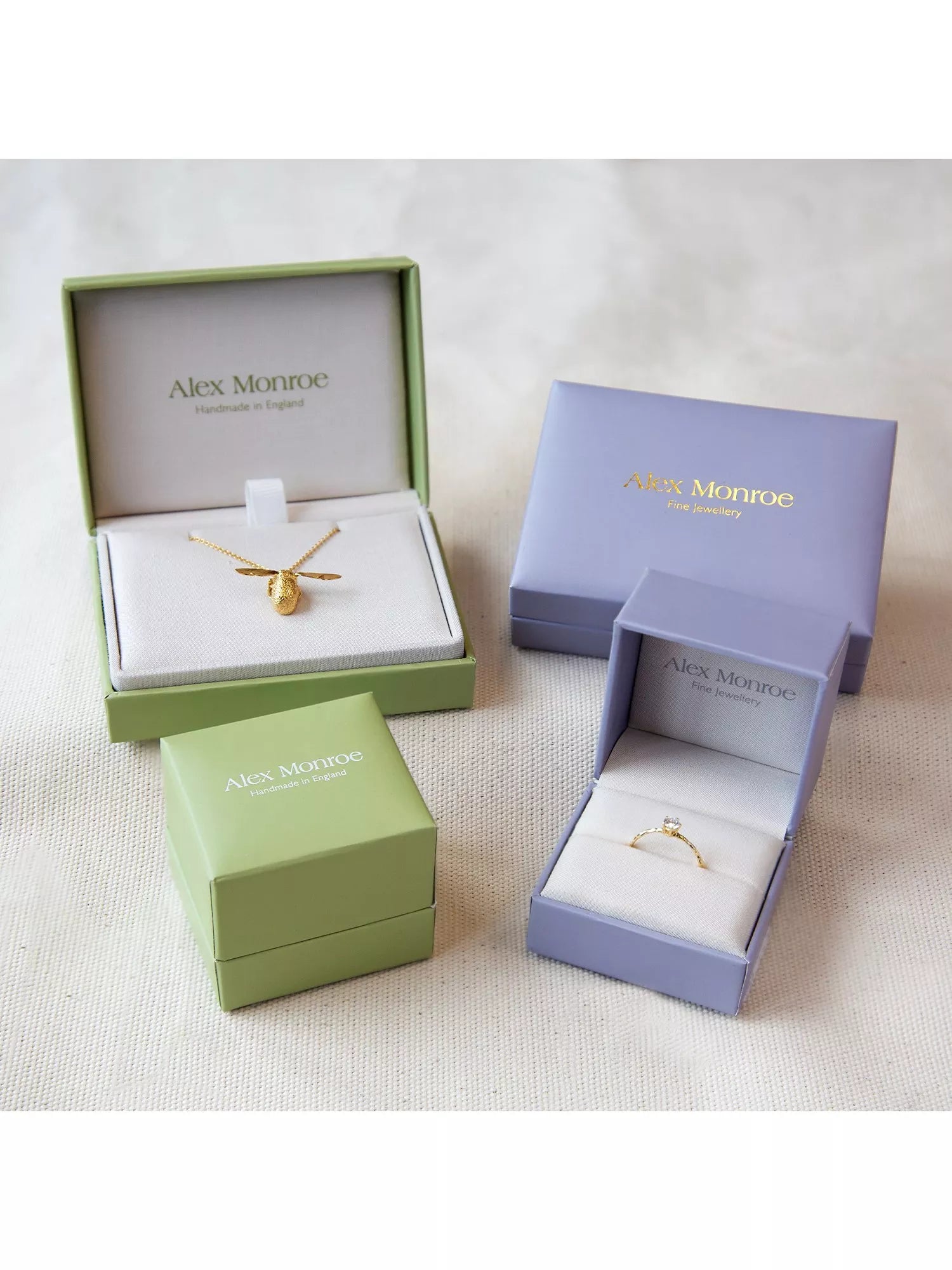 Alex Monroe starfish stud earrings gold - British product