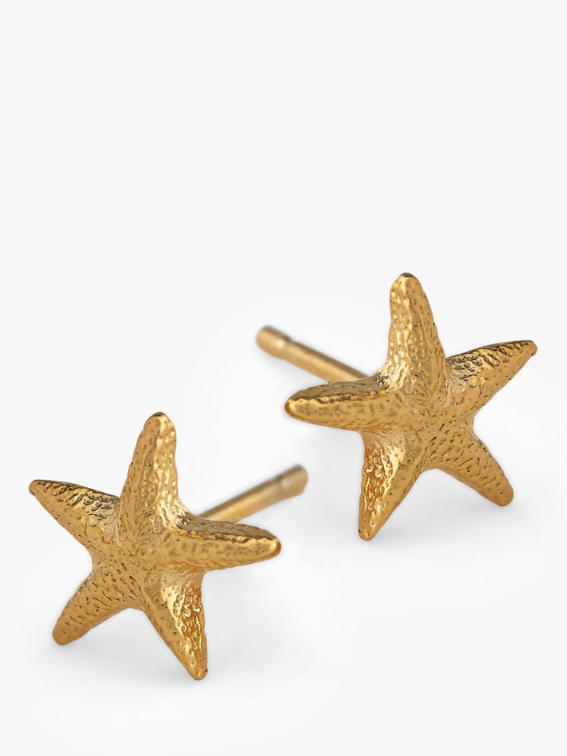 Alex Monroe starfish stud earrings gold - British product