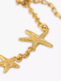 Alex Monroe gold starfish chain bracelet 16.5cm, imported from the UK