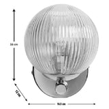 Habitat Globe Ribbed Glass Metal Wall Light Champagne H16cm diameter 16.5cm, UK version