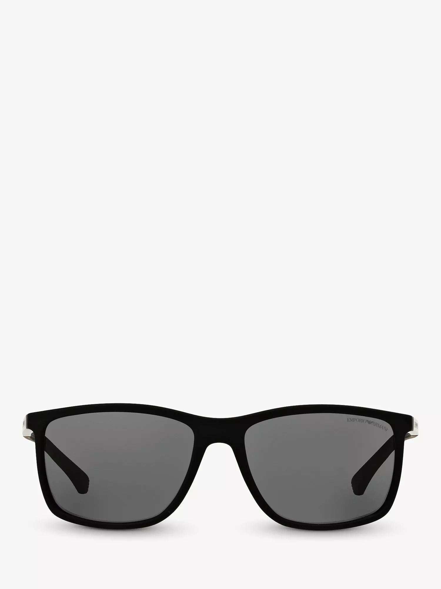 Emporio Armani rectangular polarised sunglasses matte black grey, imported from the UK