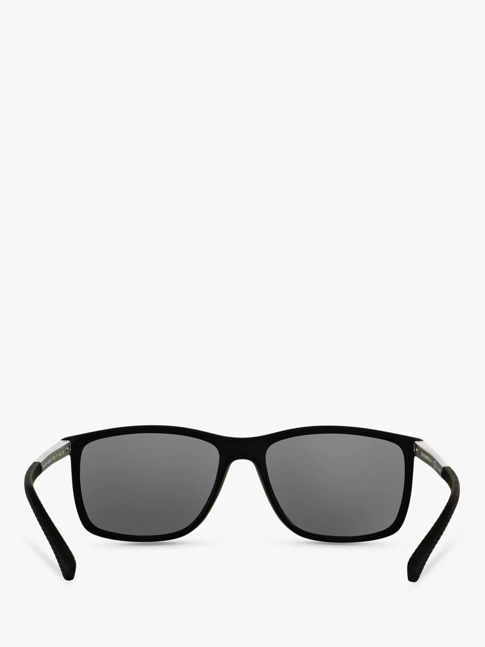 Emporio Armani rectangular polarised sunglasses matte black grey, imported from the UK