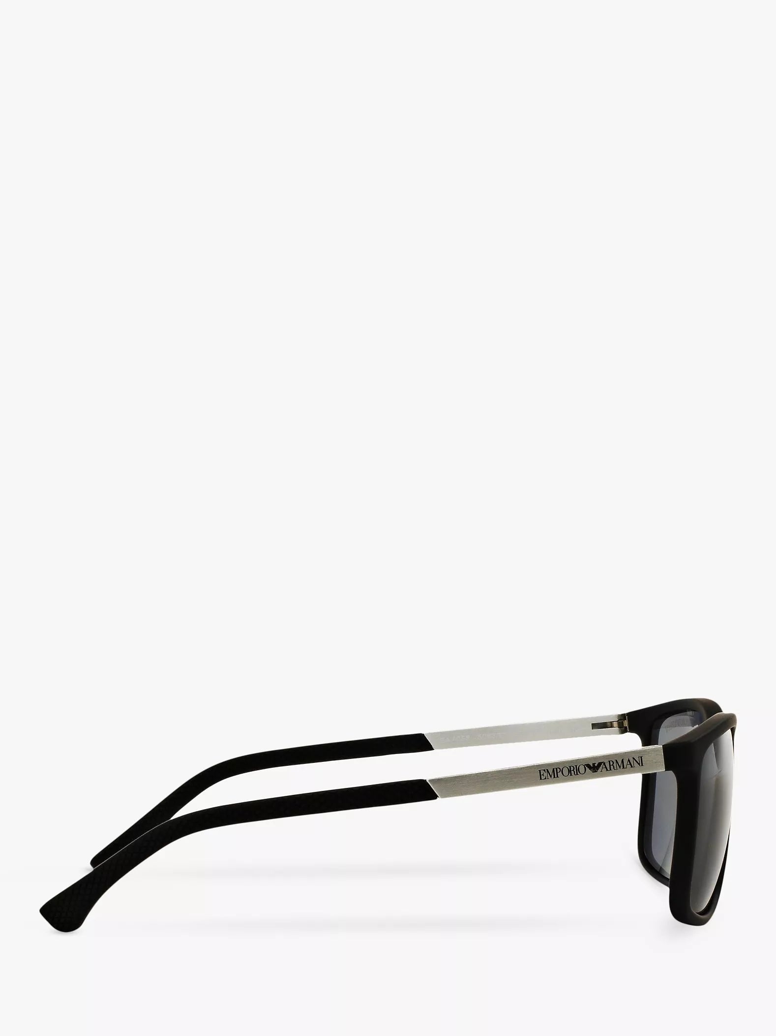 Emporio Armani rectangular polarised sunglasses matte black grey, imported from the UK