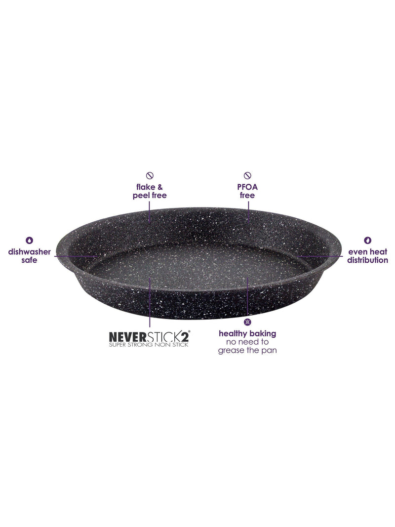 Eaziglide Neverstick2 aluminium non-stick pie dish 26cm - British product