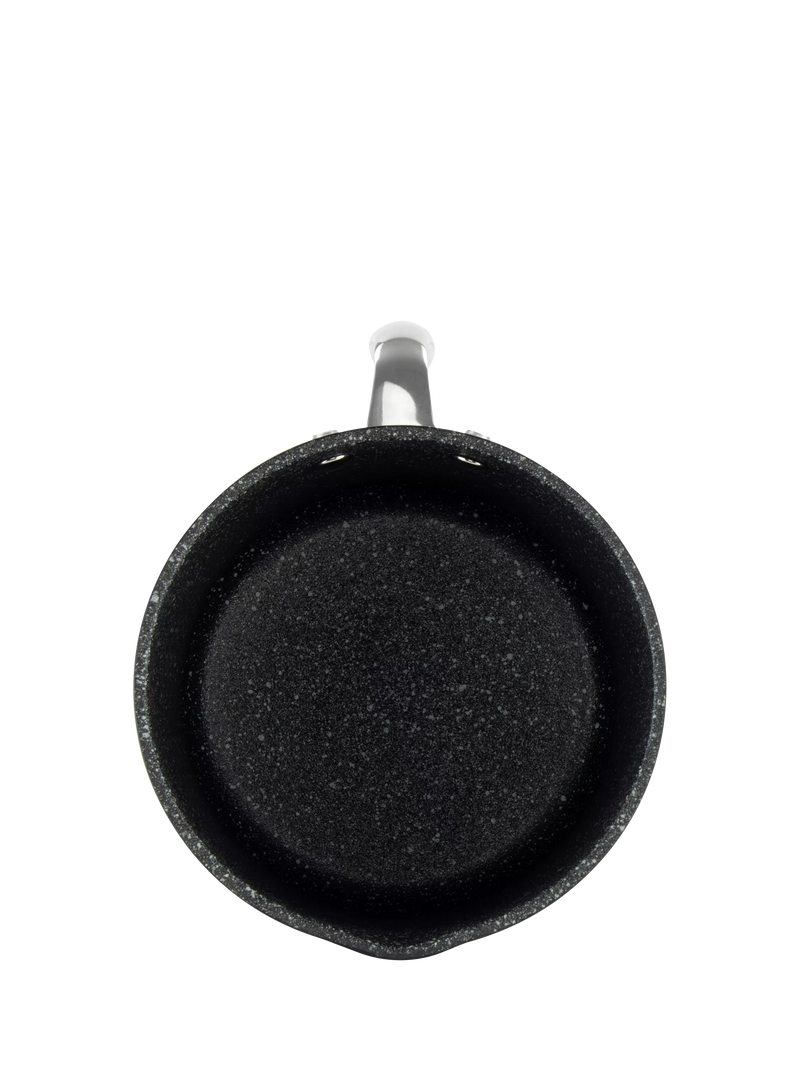 Eaziglide Neverstick2 Aluminium Non-Stick Sauce Pot, Black, 16cm - British product